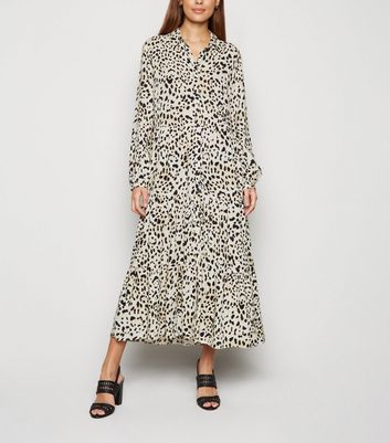 leopard tiered dress