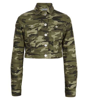 army print denim jacket