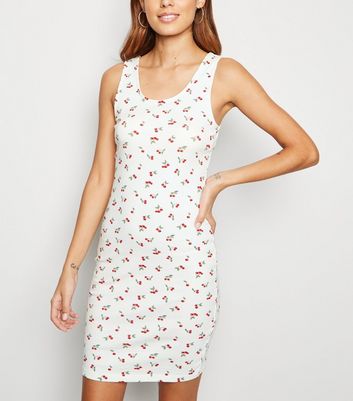 white cherry dress