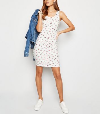 cherry white dress