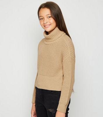 Girls Camel Roll Neck Jumper | New Look