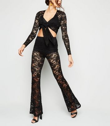 black lace pants