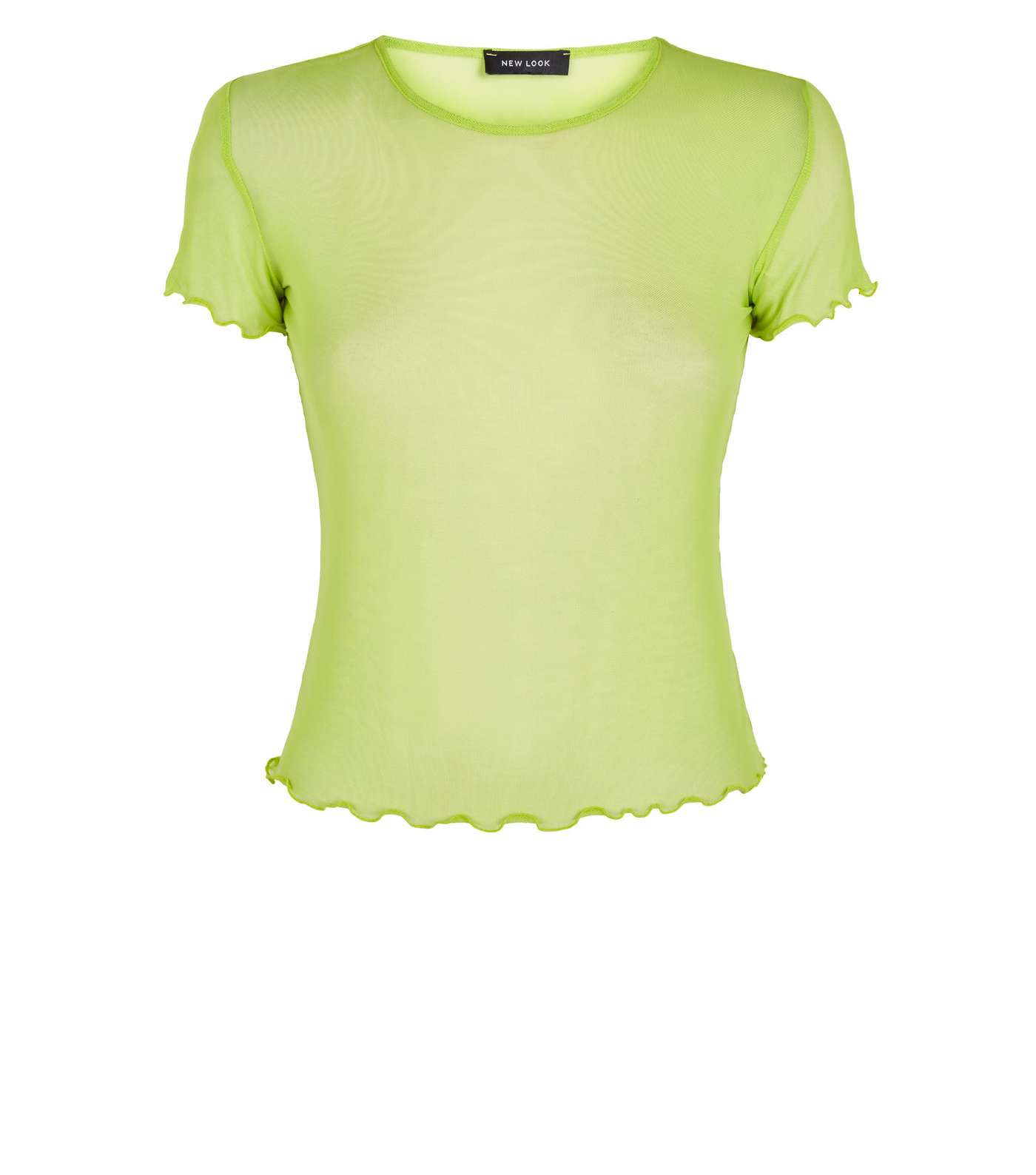 Green Neon Mesh Short Sleeve T-Shirt Image 4