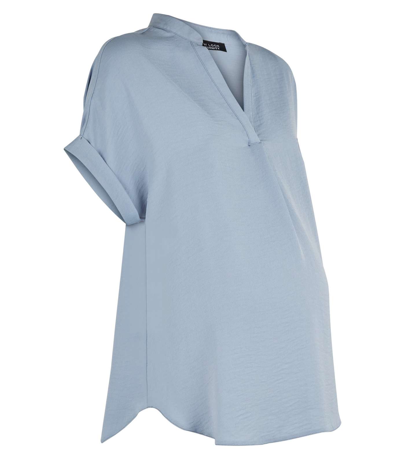 Maternity Pale Blue Overhead Shirt Image 4