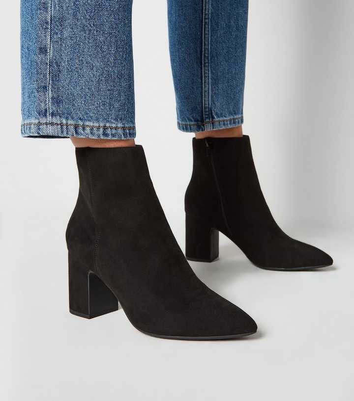 New Look Schwarze Schlupfstiefeletten Damen Stiefeletten New Look