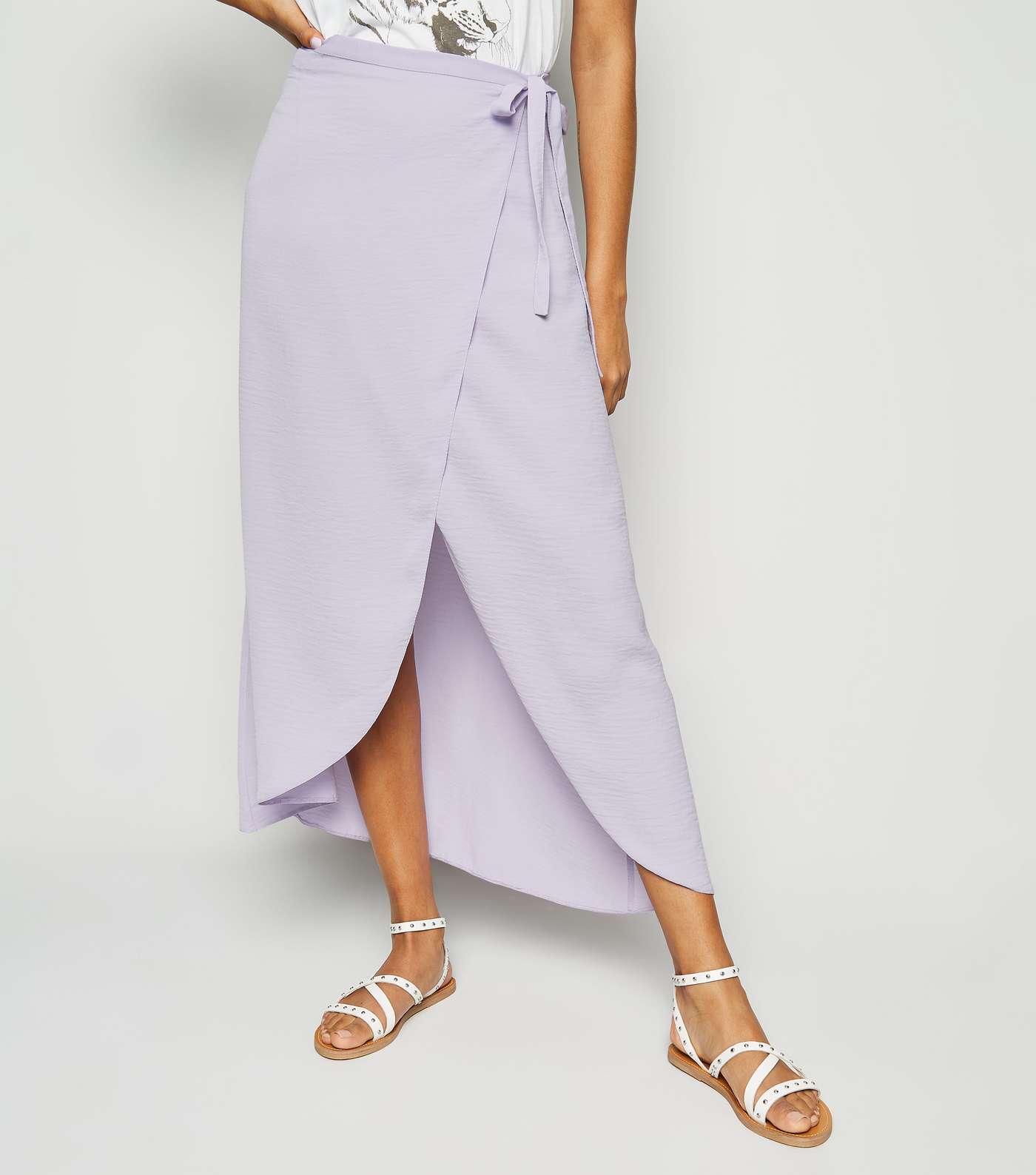Lilac Wrap Maxi Skirt Image 2