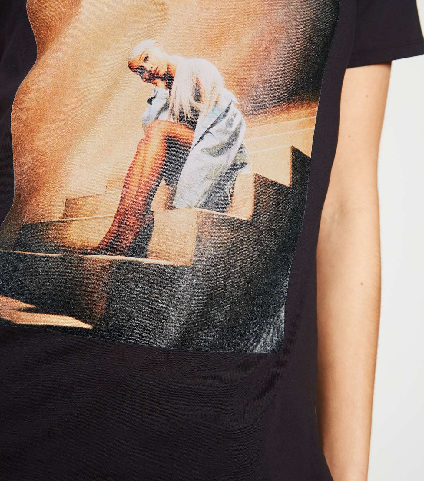 Black Ariana Grande Sweetener Stairs T-Shirt Image 5