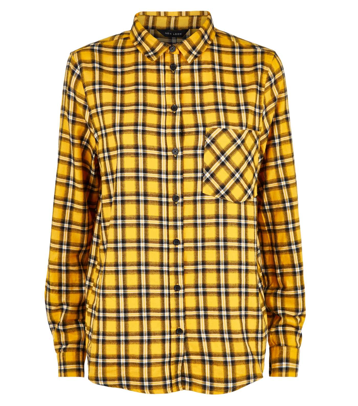 Mustard Tartan Check Long Sleeve Shirt Image 4