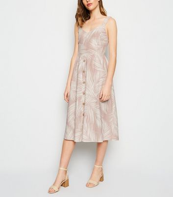 new look palm print dress