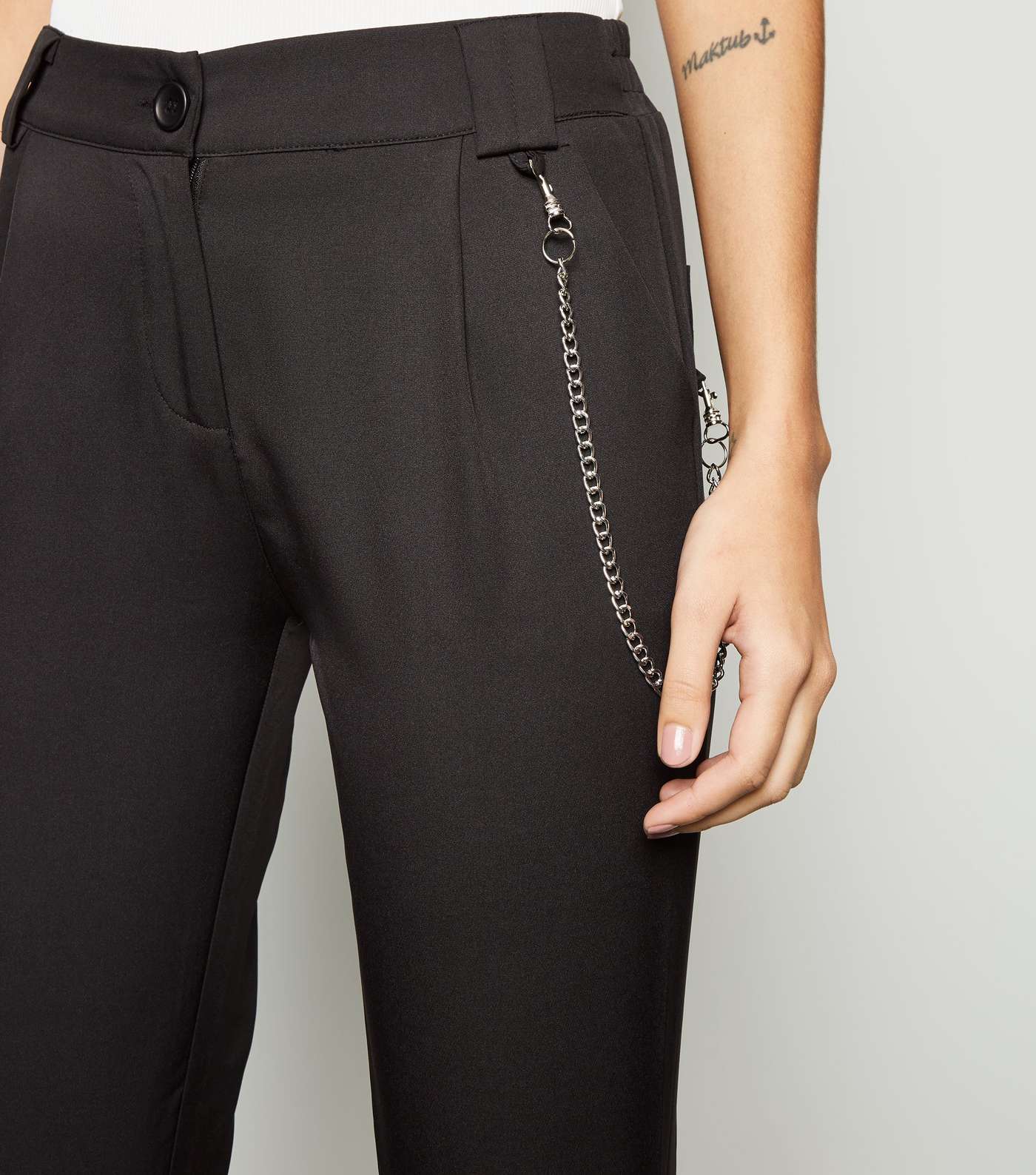 Cameo Rose Black Side Chain Trousers Image 5
