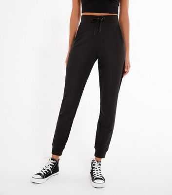 slim fit black joggers womens