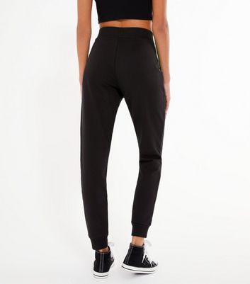 black slim leg joggers