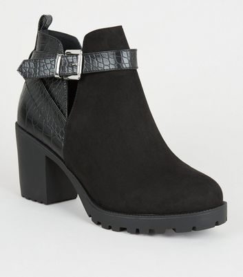 new look croc ankle boots