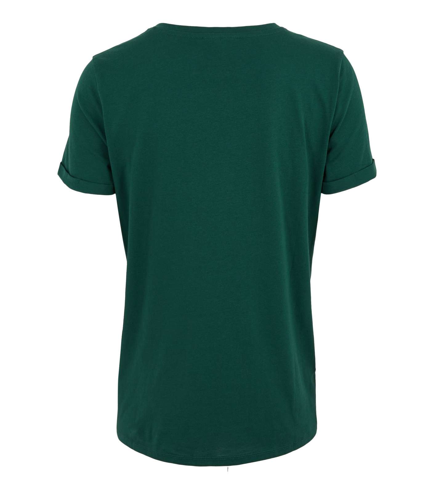 Maternity Dark Green Roll Sleeve T-Shirt Image 2