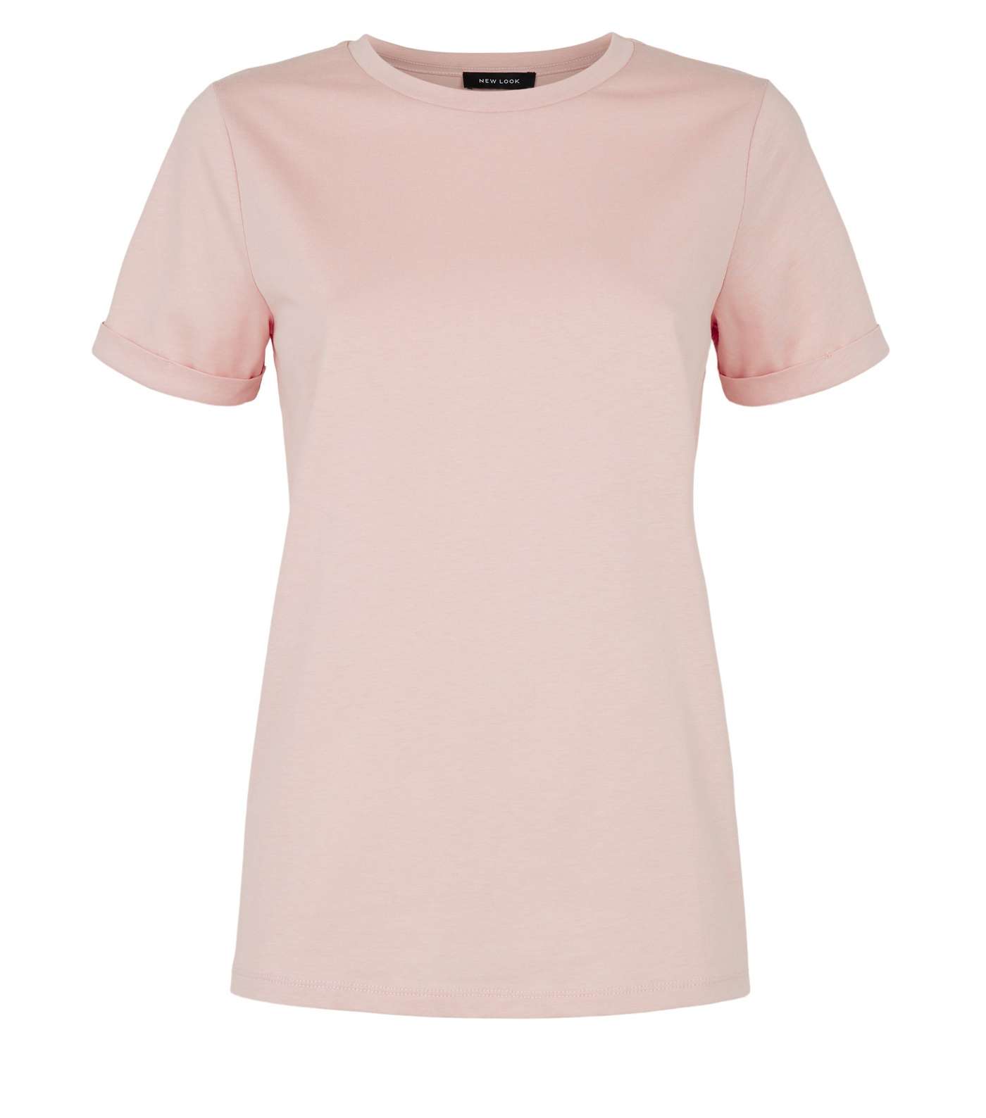 Pink Roll Sleeve T-Shirt Image 4