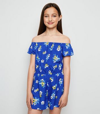 girls blue playsuit