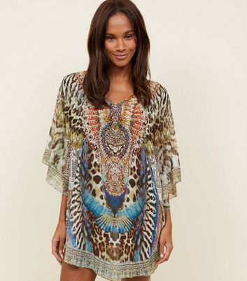 embellished beach kaftan