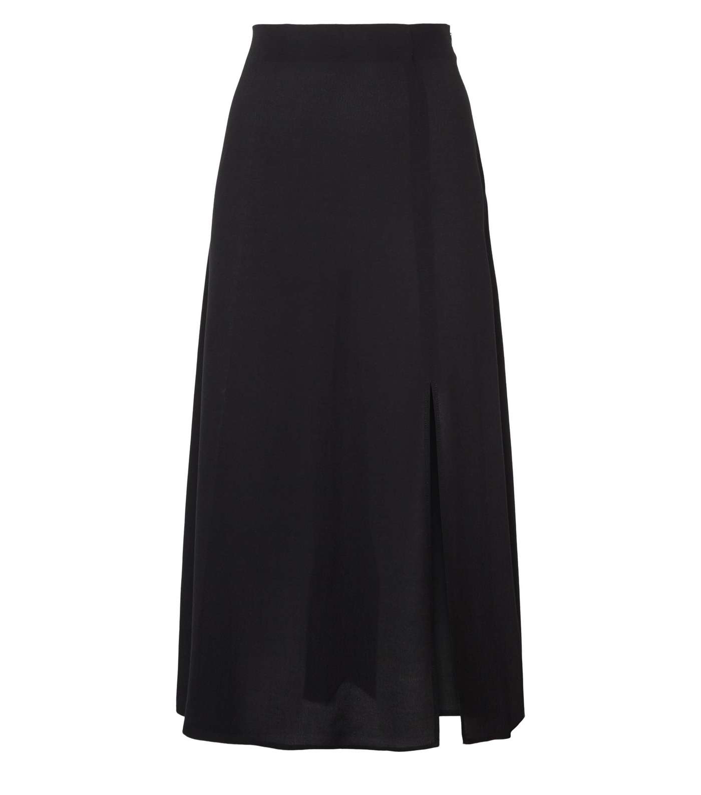 Black Split Side Midi Skirt Image 4