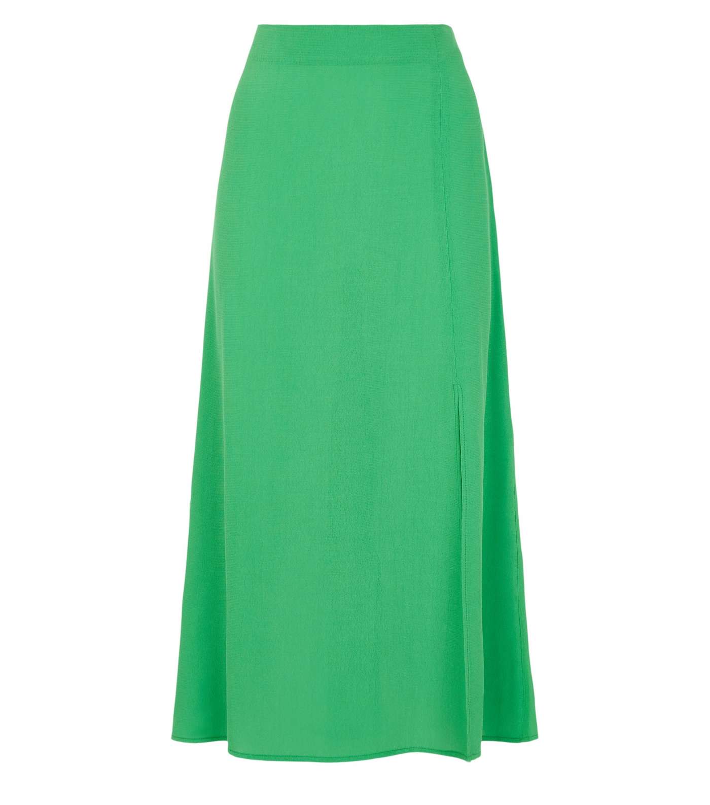 Green Split Side Midi Skirt Image 4