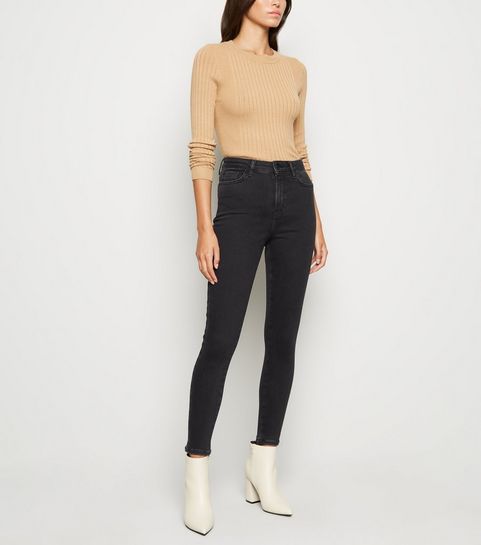 Black Flexi High Waist Skinny Jeans