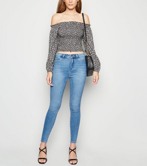 Blue High Waist Super Skinny Hallie Jeans