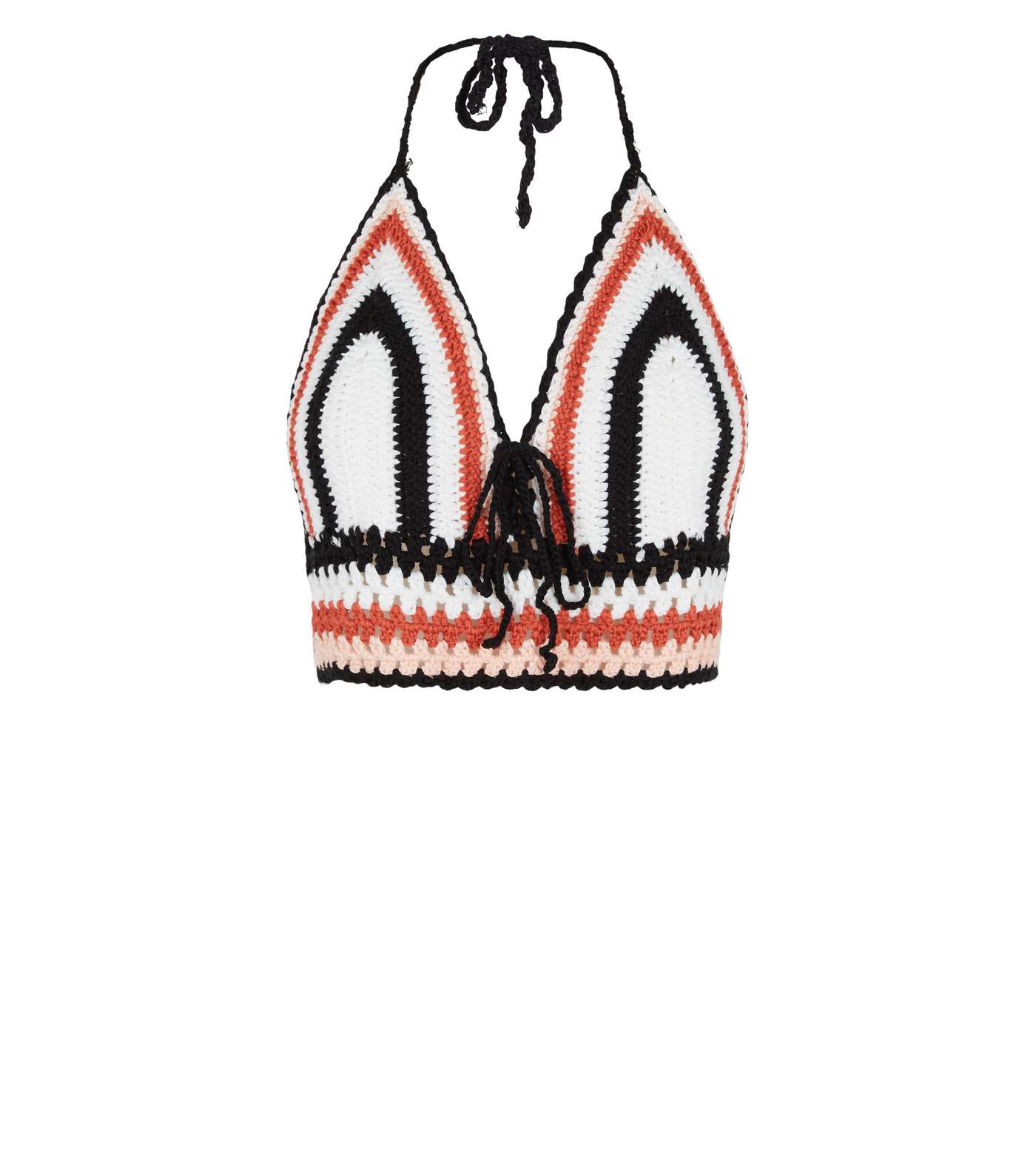 Pink Vanilla Multicoloured Stripe Crochet Bralette Image 4