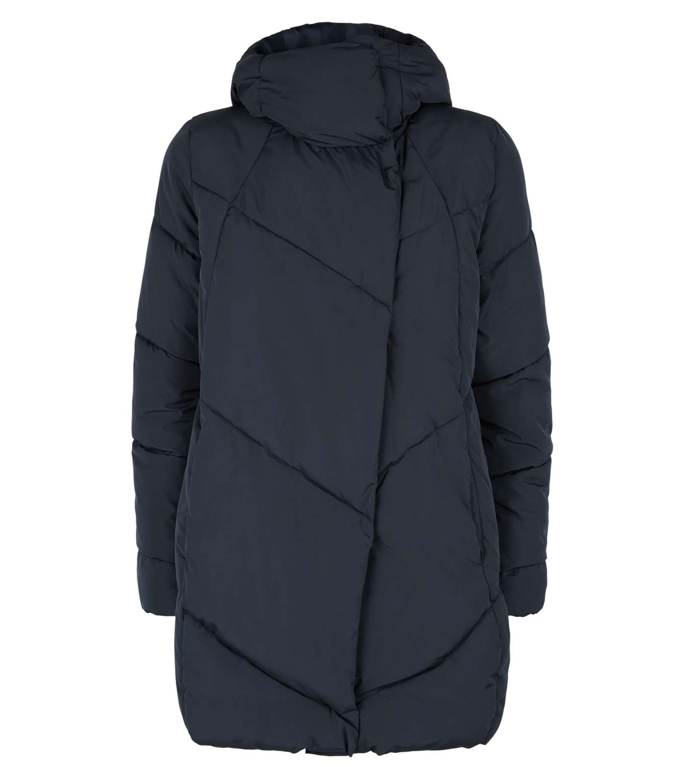 JDY Navy Hooded Puffer Jacket  Image 4