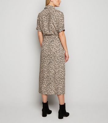 green spot drawstring waist midi shirt dress