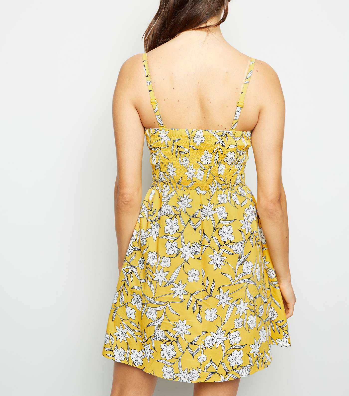 Cameo Rose Yellow Floral Bustier Dress Image 3