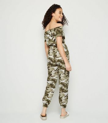 camo green jumpsuit