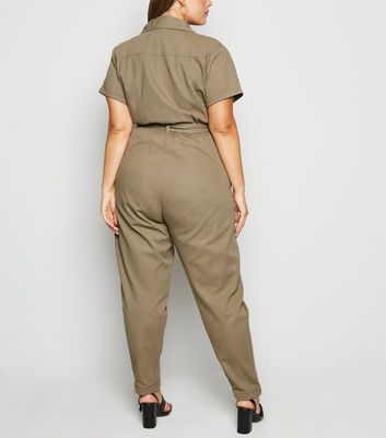 new look khaki boiler suit