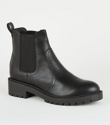 new look flat chunky chelsea boot