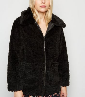 zip up teddy coat