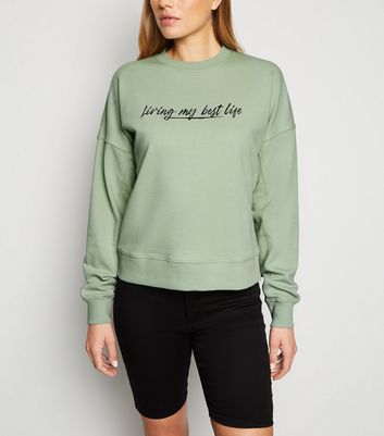 new look slogan sweatshirt