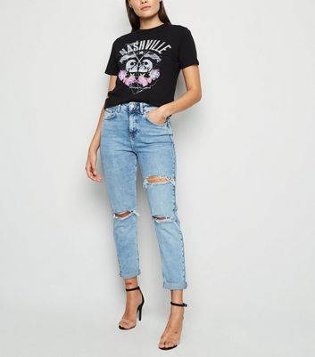 new look womens ripped jeans