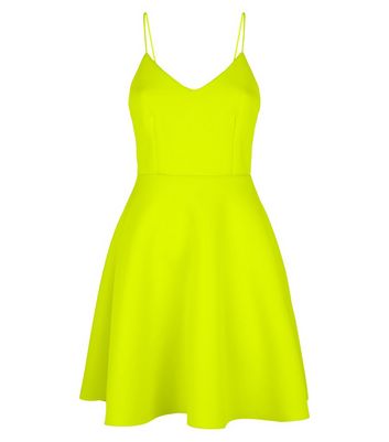 neon green cocktail dress