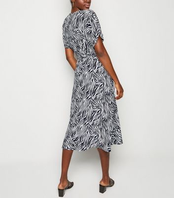 new look zebra midi dress