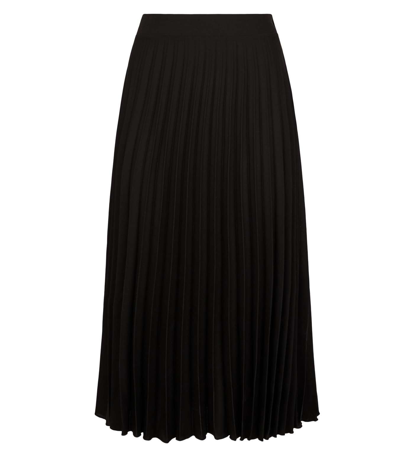 Petite Black Pleated Midi Skirt Image 4