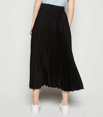 pleated midi skirt new look