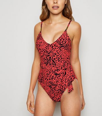 new look leopard swimsuit