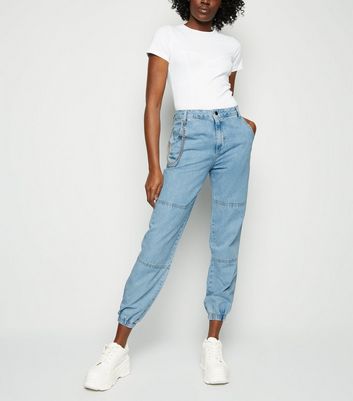 new look denim joggers