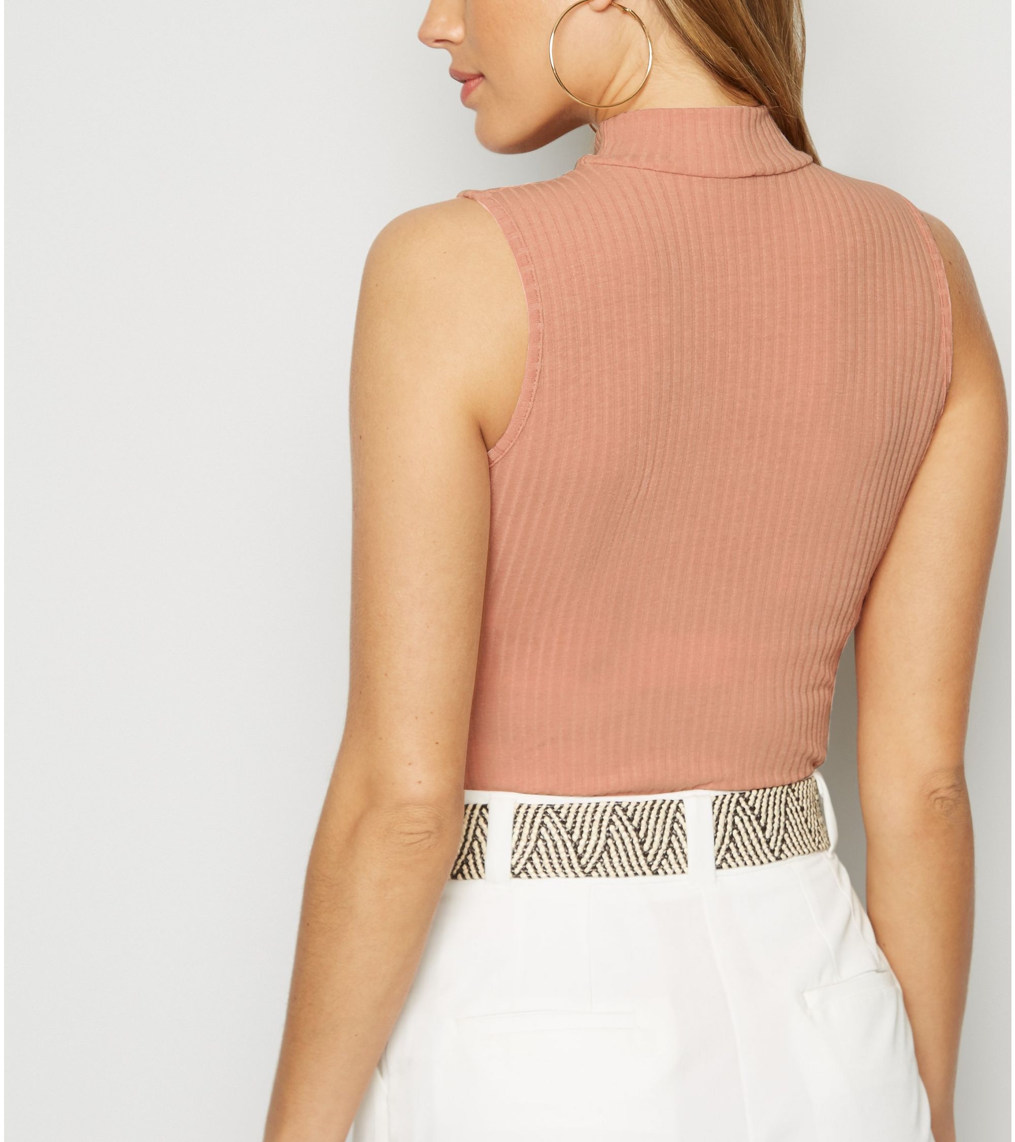 New Look ribbed sleeveless turtleneck bodysuit at £12.99 | love the brands