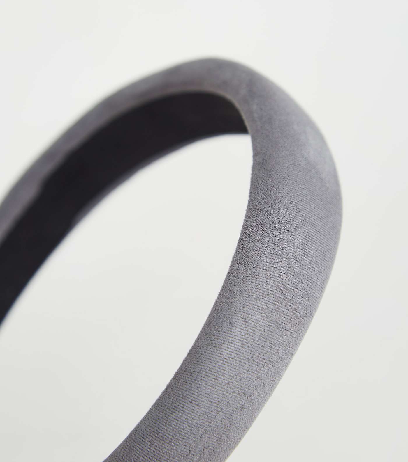 Dark Grey Suedette Padded Headband Image 3