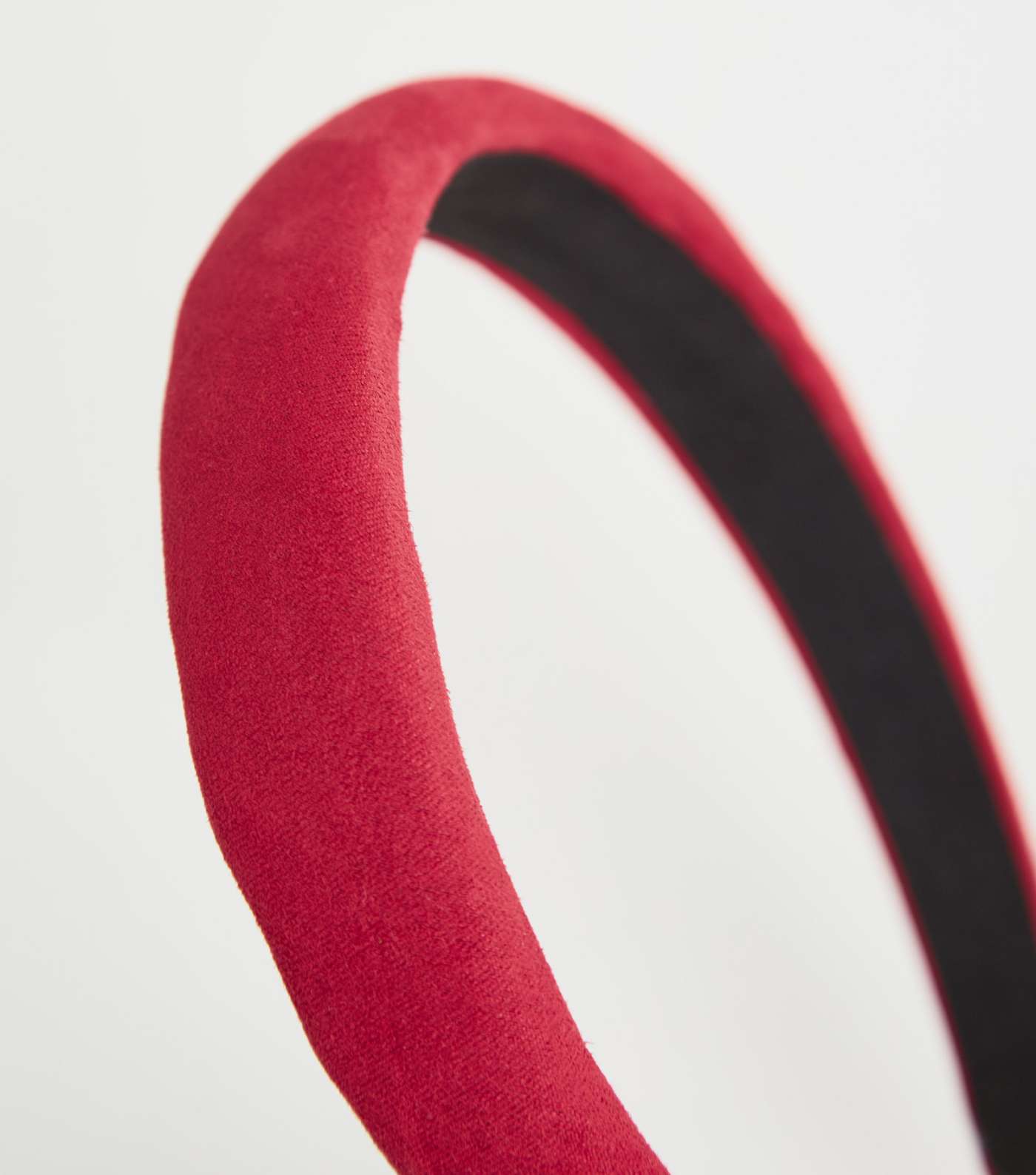 Red Suedette Padded Headband Image 3