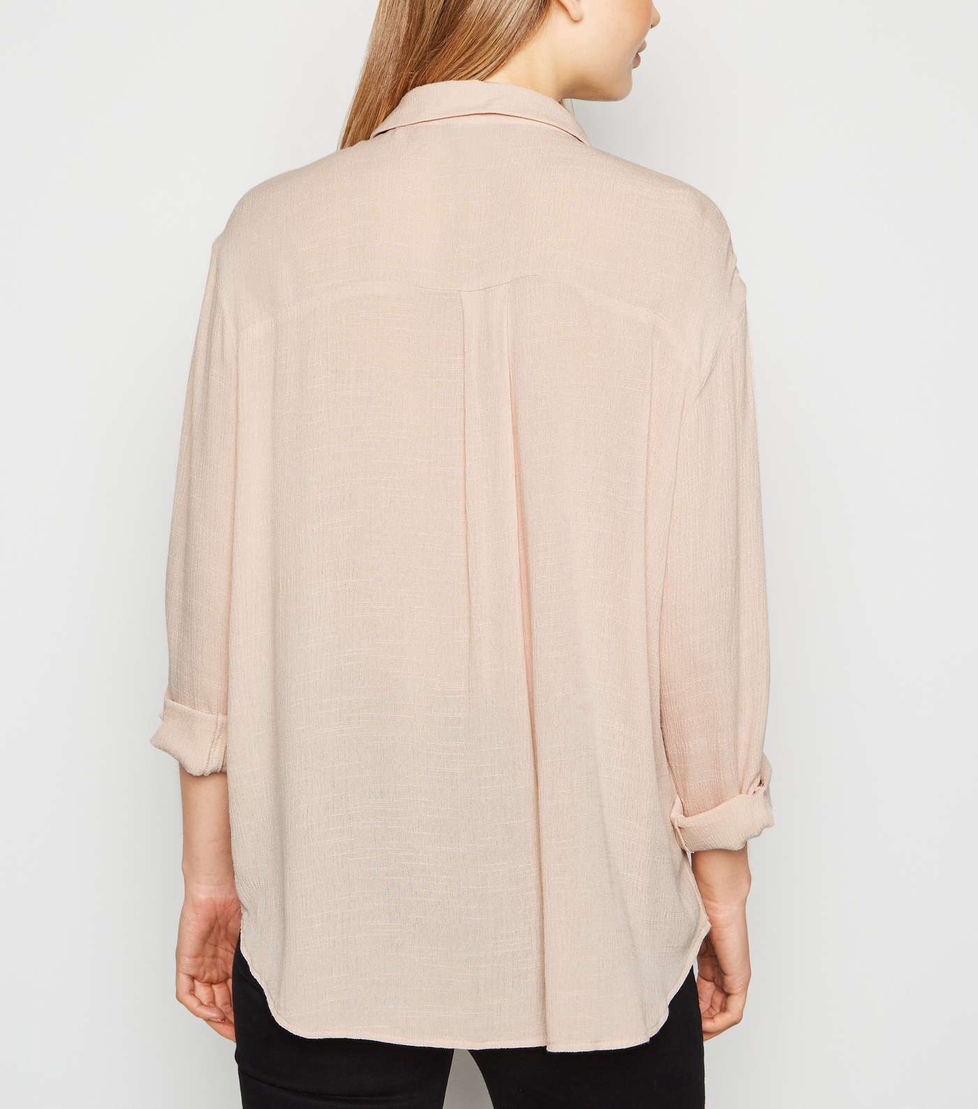 Pale Pink Cheesecloth Long Sleeve Shirt Image 3
