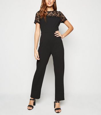 lace jumpsuits black