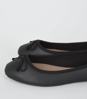 new look black ballet pumps