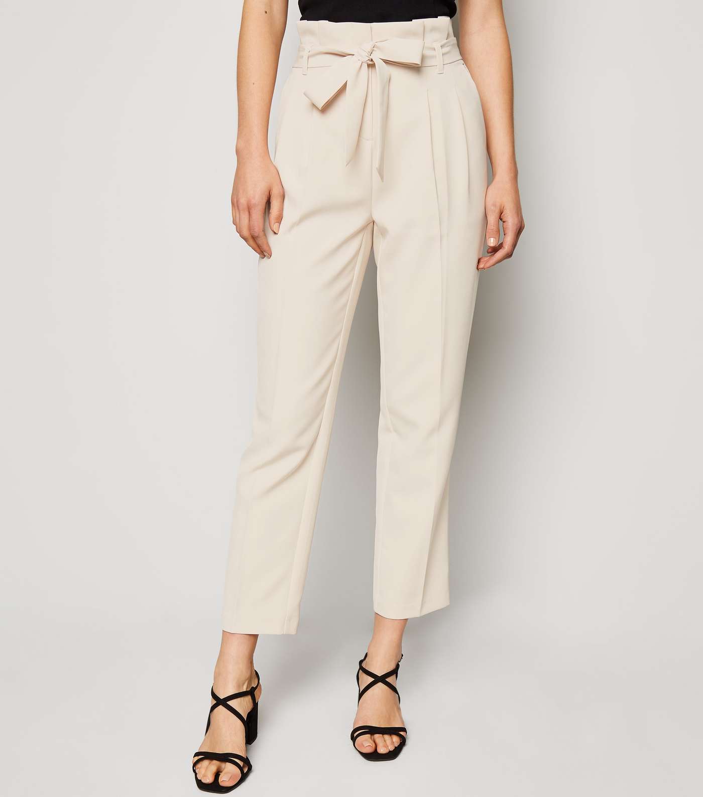 Stone Tie Waist Tapered Trousers Image 2