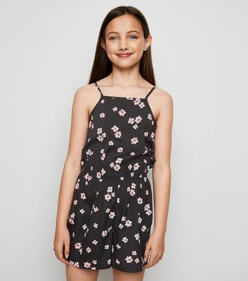 black high neck playsuit