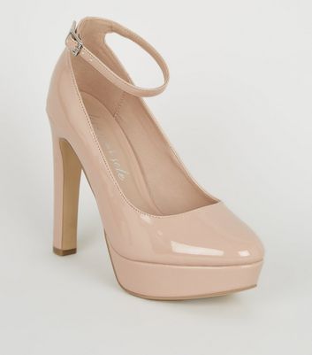 cream heels new look